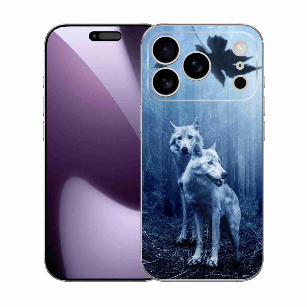 Zselés borítás mmCase iPhone 17 Pro készülékhez - farkasok az erdőben