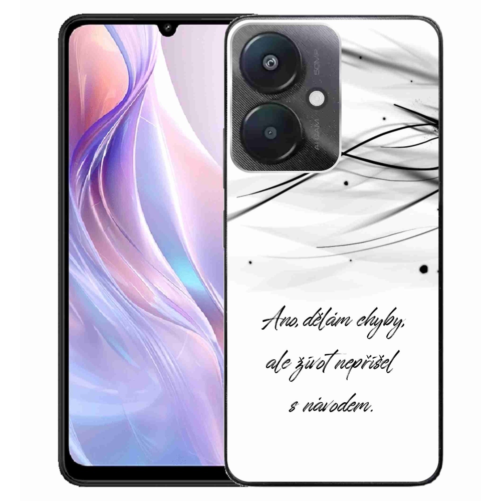 Gél borító mmCase a Xiaomi Redmi 13C 5G - idézem fehér háttérrel