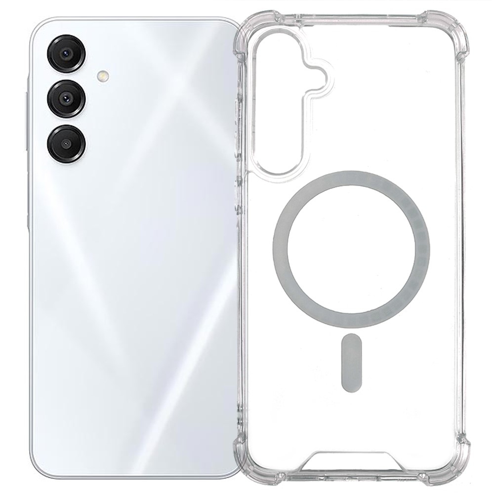 Átlátszó zselés tok MagSafe-val Samsung Galaxy A17 4G/5G készülékhez, megerősített sarkokkal