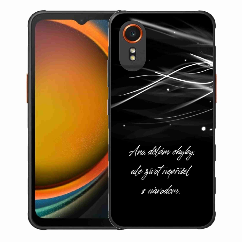 Gél borítás mmCase Samsung Galaxy Xcover 7 készülékhez - idézem fekete háttér