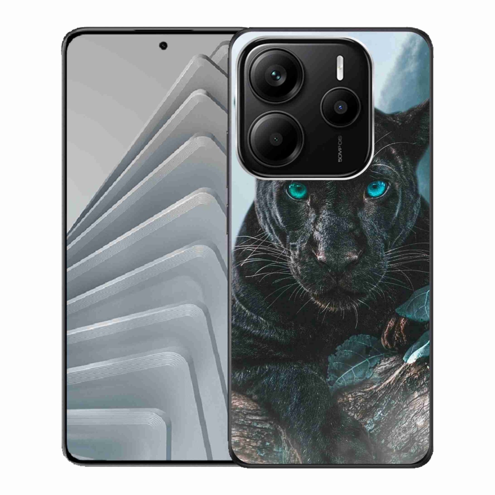 Gél borítás mmCase a Xiaomi Redmi Note 14 5G-hez - fekete párduc