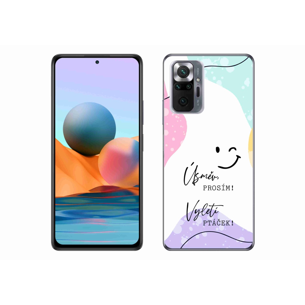 Gél borító mmCase a Xiaomi Redmi Note 10 Pro készülékhez - vicces szöveg 4 fehér háttérrel