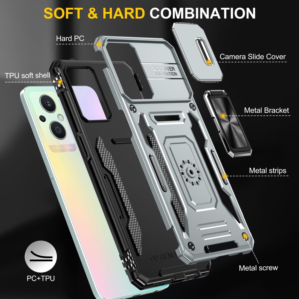 Lencseálló hibrid borítás az Oppo Reno 7 Lite 5G-n - szürke