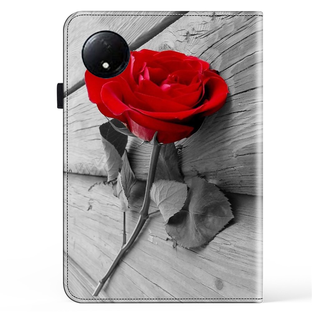 Patts záró tok Xiaomi Redmi Pad SE 8.7 tablethez - vörös rózsa