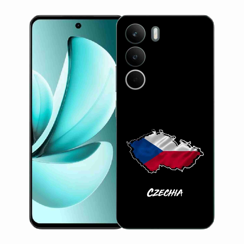 Gél borító mmCase a Realme C71 készülékhez - Csehország fekete háttér