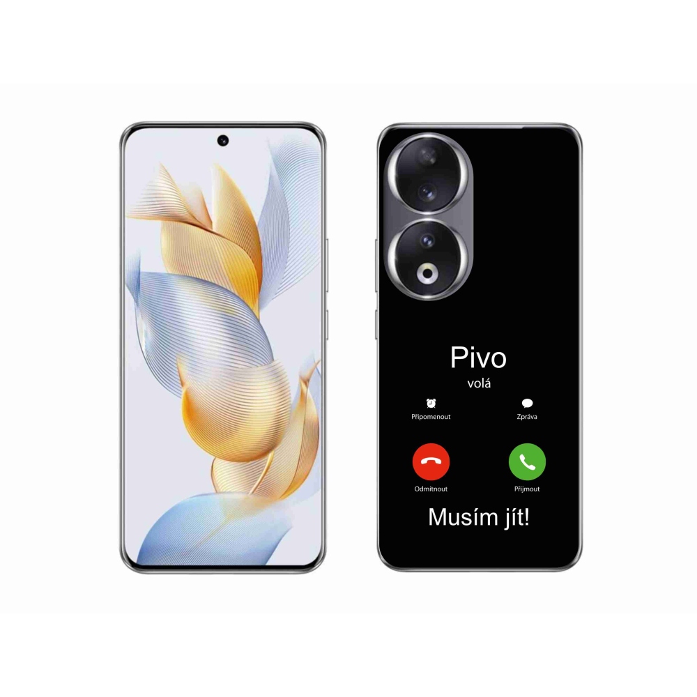 Gél borító mmCase a Honor 90-hez - sör hívja a fekete hátteret