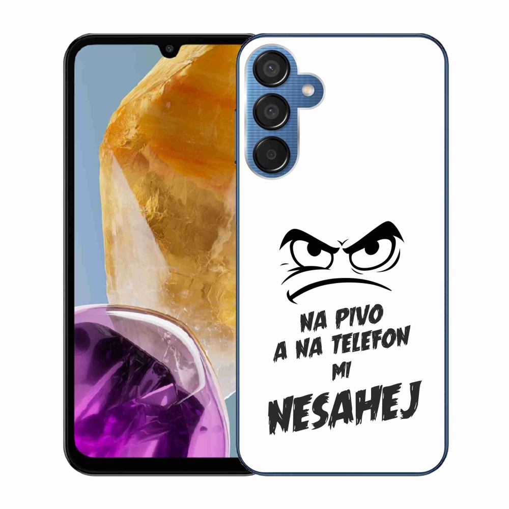 Gél borítás mmCase Samsung Galaxy M15 5G - sör motívum 2 fehér háttérrel