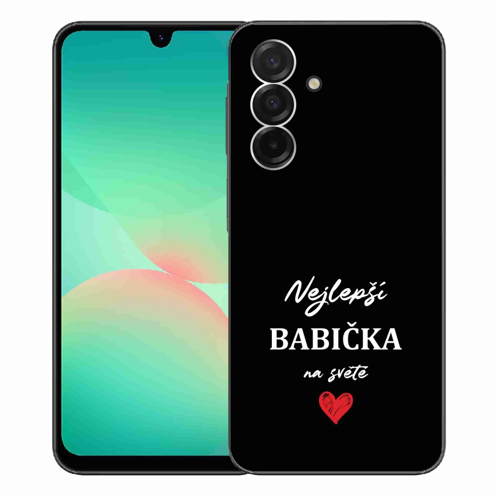 Gél borító mmCase Samsung Galaxy A26 5G - a legjobb nagymama 1 fekete háttérrel