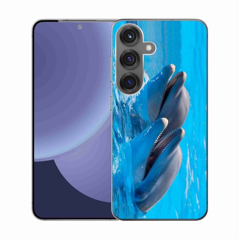 Zselés borítás mmCase Samsung Galaxy S25 készülékhez - delfinek