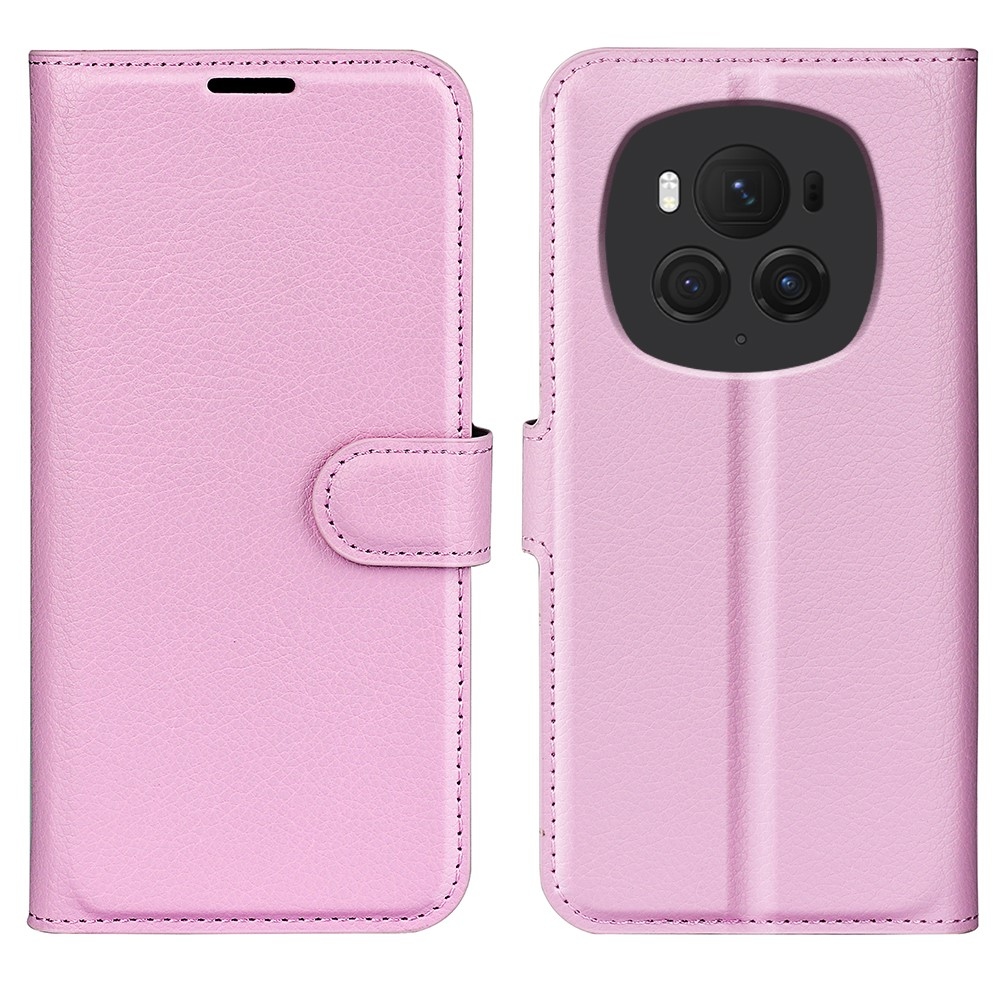 Litchi könyv tok a Honor Magic 6 Pro 5G készülékhez - rózsaszín