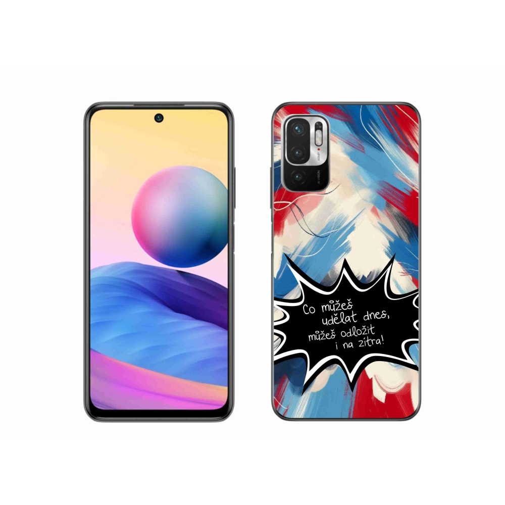 Gél borító mmCase a Xiaomi Poco M3 Pro/5G készülékhez - vicces szöveg 9 fekete háttér