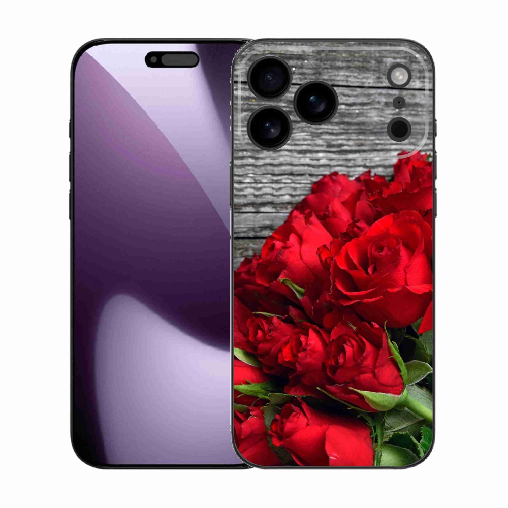 Gél borítás mmCase iPhone 17 Pro Max készülékhez - piros rózsa