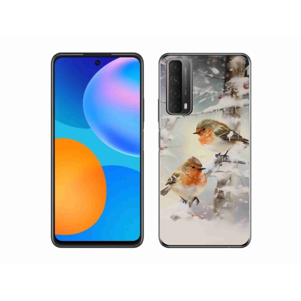 Gél borítás mmCase a Huawei P Smart (2021) - madarak télen