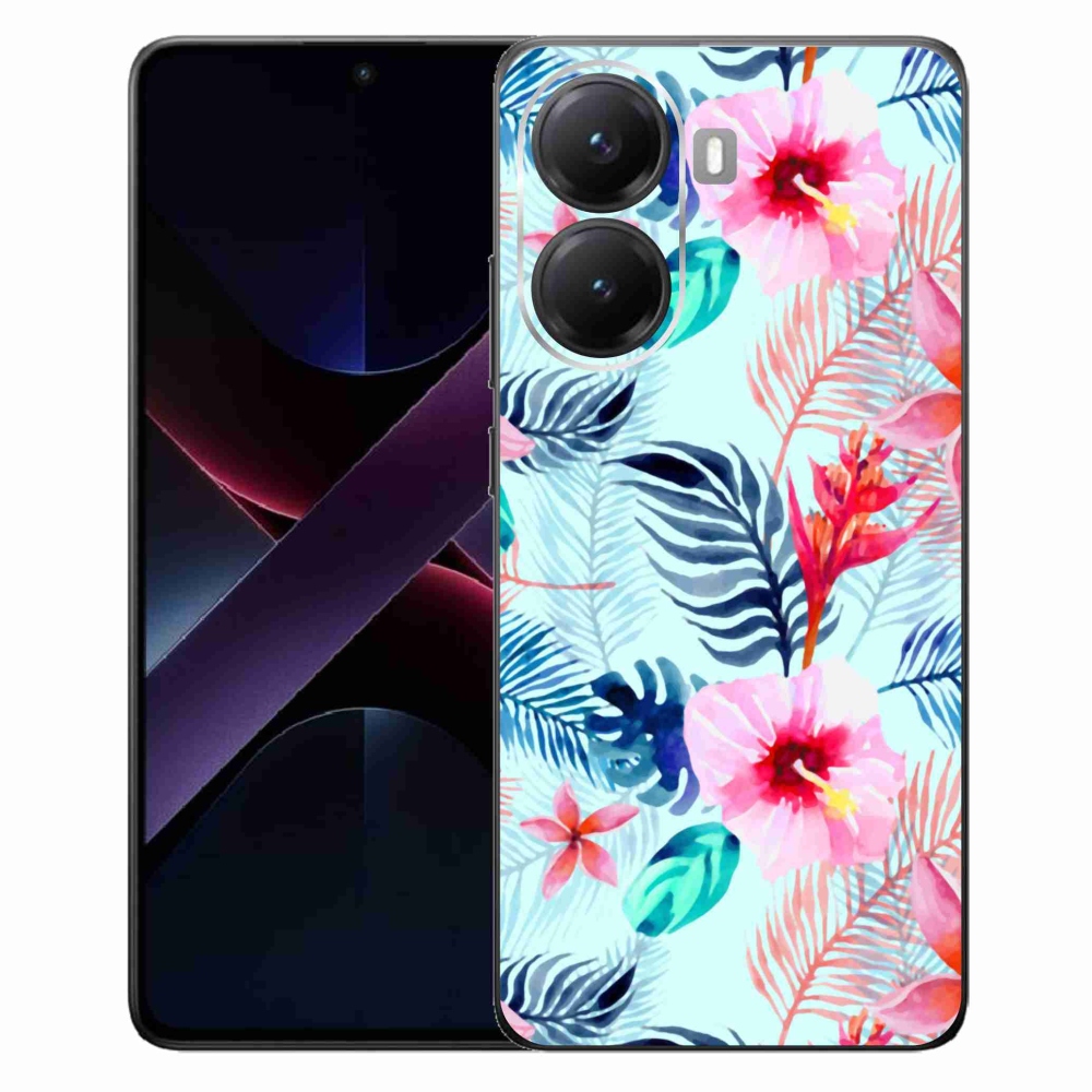 Gél borítás mmCase a Xiaomi Poco X7 Pro 5G számára - virágok