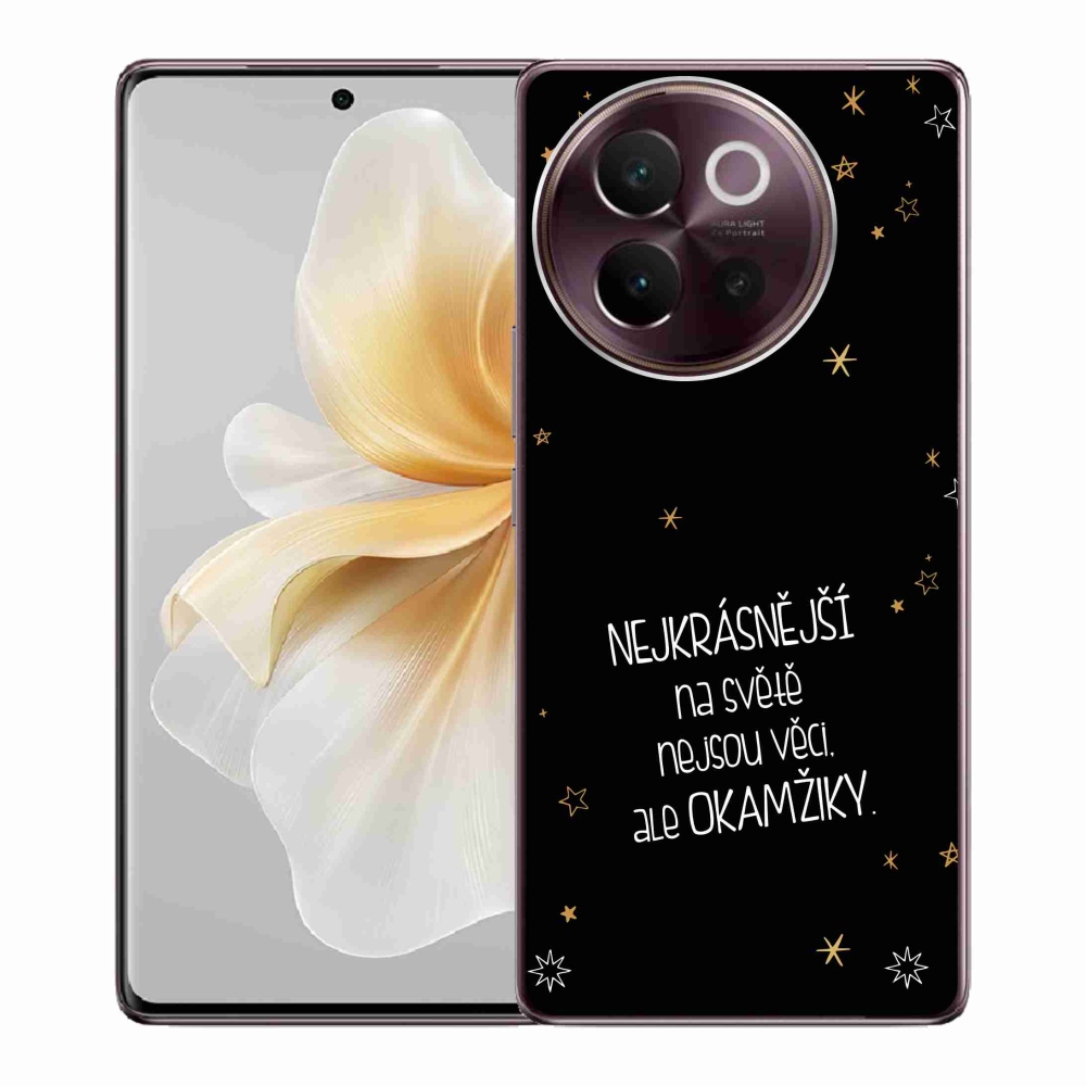 Gél borítás mmCase a Vivo V40 Lite 5G készülékre - Idézet 4 fekete háttér