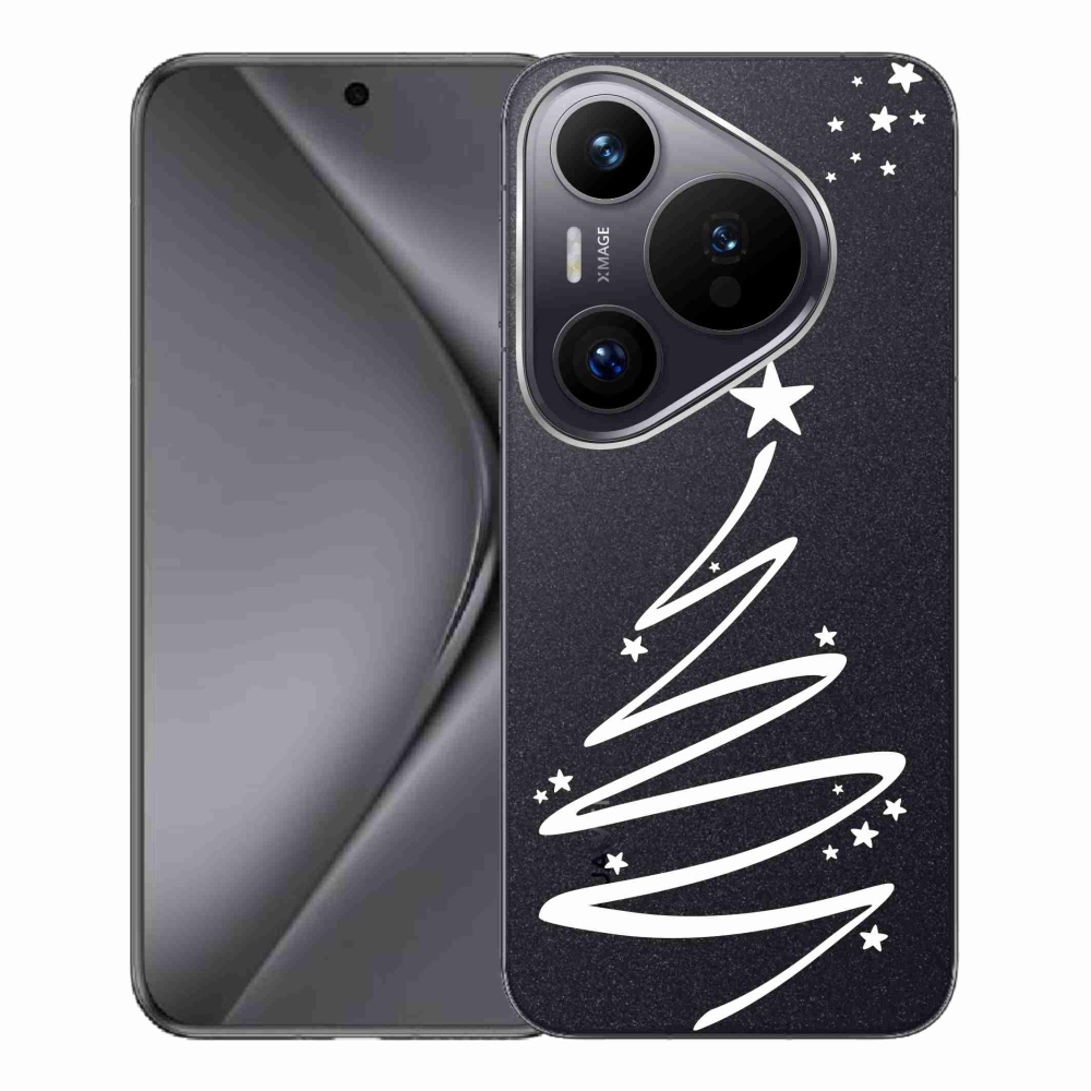 Gél borító mmCase a Huawei Pura 70 Pro készülékhez - fehér fa átlátszó háttéren