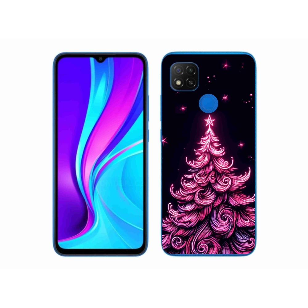 Gél borítás mmCase a Xiaomi Redmi 9C-hez - neon karácsonyfa 2