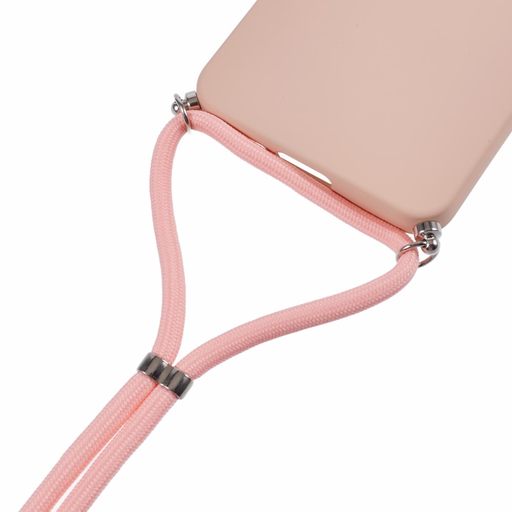 Bélelt zselés tok húzózsinórral Samsung Galaxy S25+ készülékhez - rózsaszín