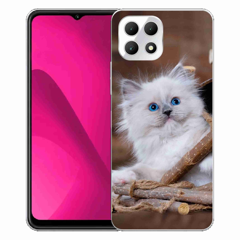 Zselés borítás mmCase a T-Mobile T Phone 2 készülékhez - fehér cica