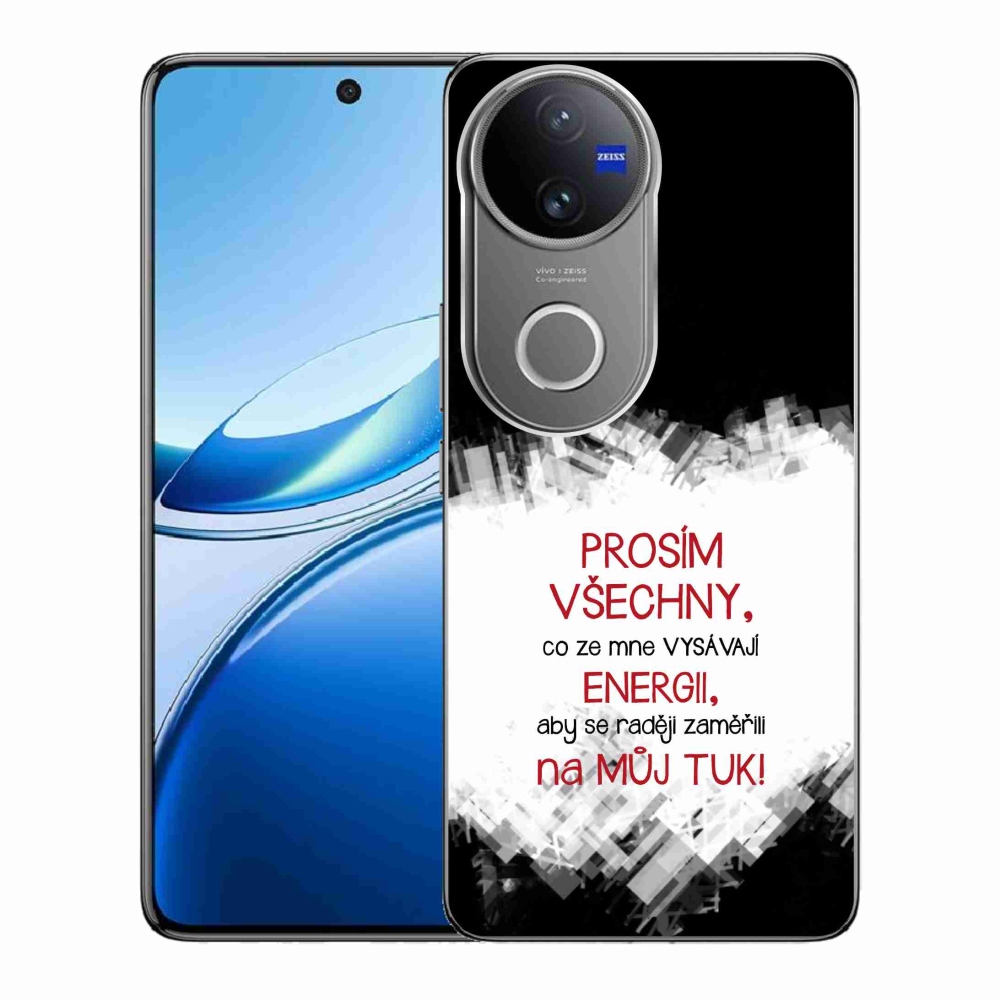 Gél borító mmCase a Vivo V50 5G készülékhez - vicces szöveg 1 piros