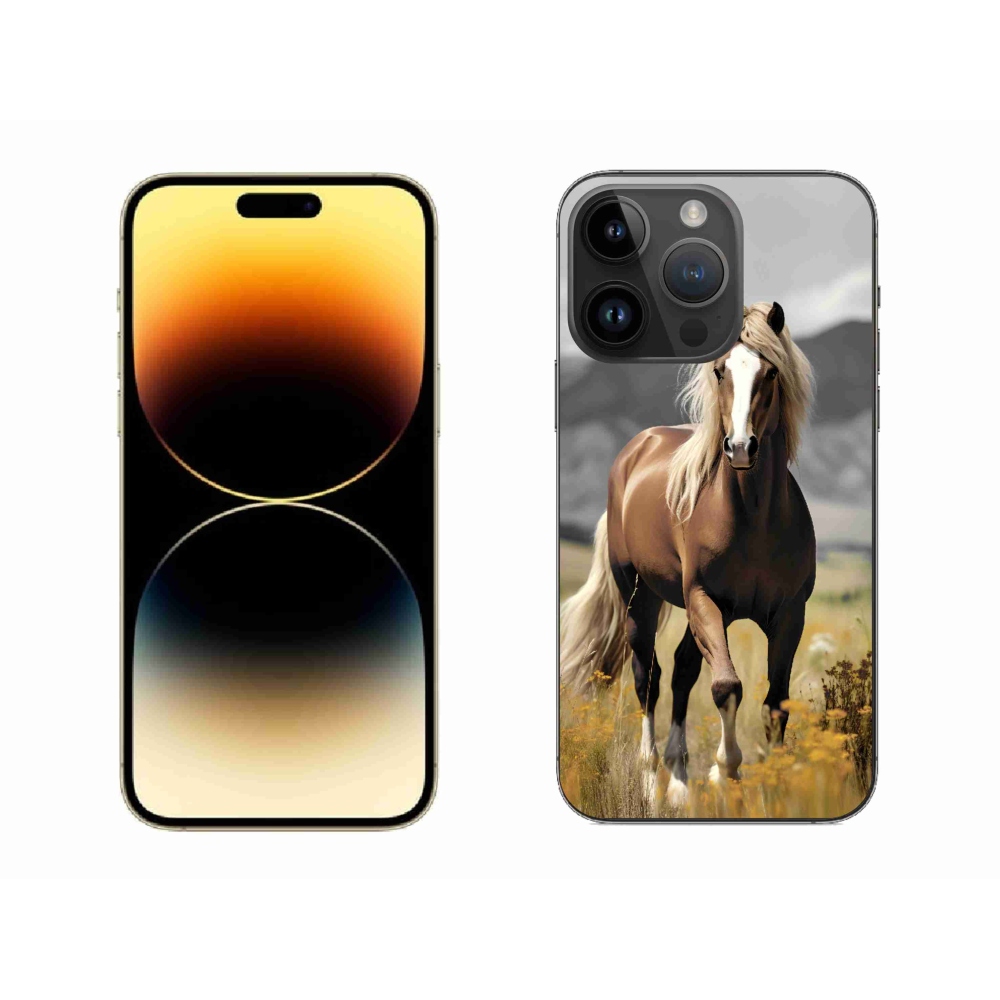 Zselés borítás mmCase iPhone 14 Pro Max készülékhez - barna ló 1