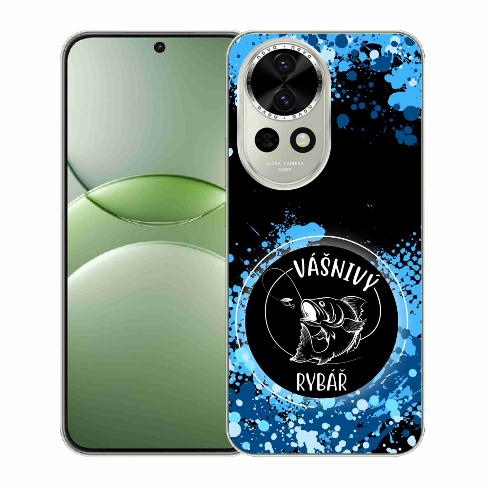 Gél borító mmCase a Huawei Nova 13 5G-n - szenvedélyes halász fekete háttérrel