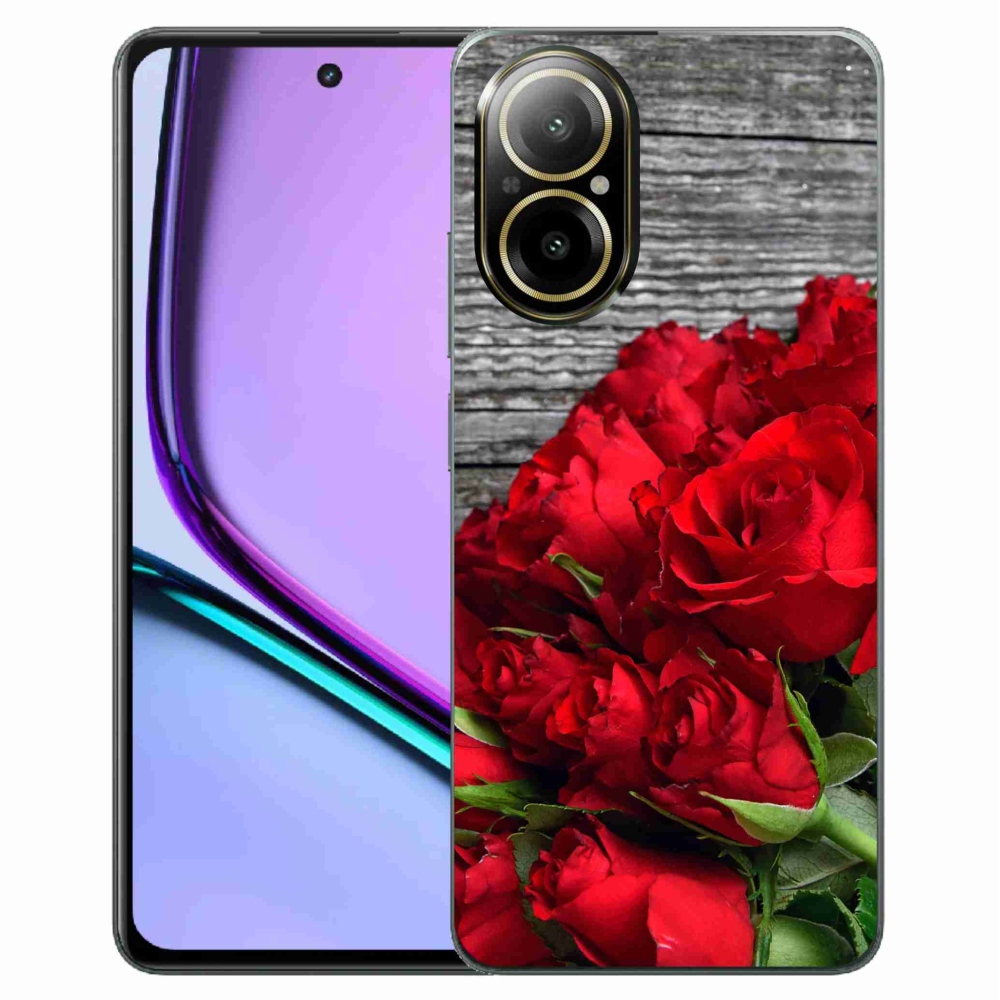 Gél borítás mmCase a Realme C67 készülékhez - piros rózsa