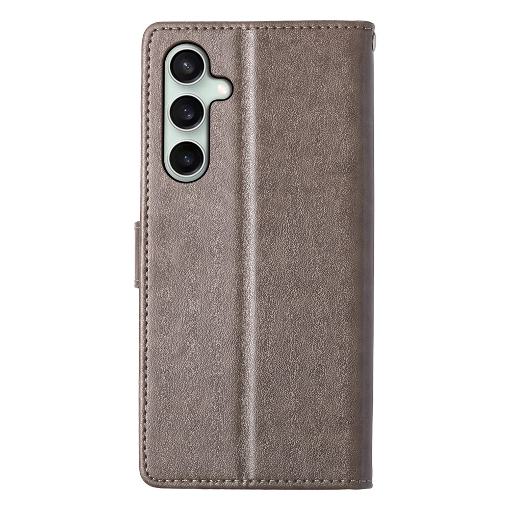 Virágok könyv tok Samsung Galaxy S25 FE készülékhez - szürke