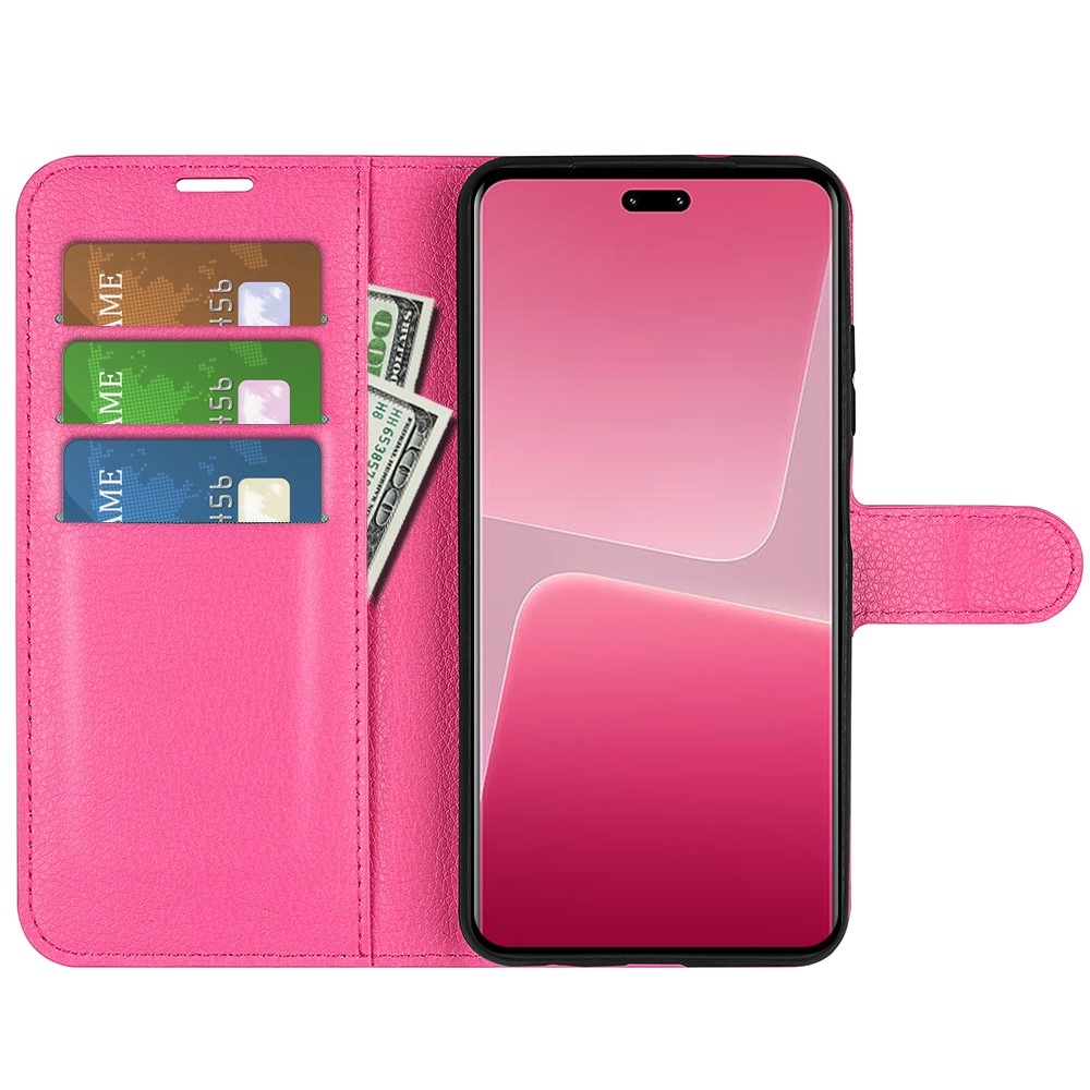 Litchi könyv tok a Xiaomi 13 Lite-hoz - rózsaszínű