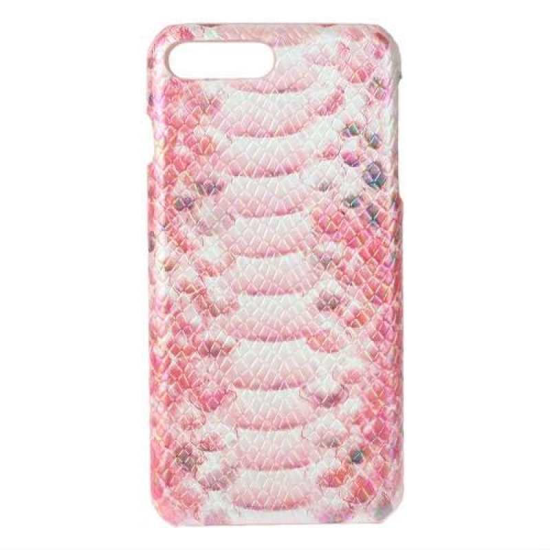 Dazzli műanyag tok valódi bőrrel borított iPhone 8 Plus és 7 Plus - piros