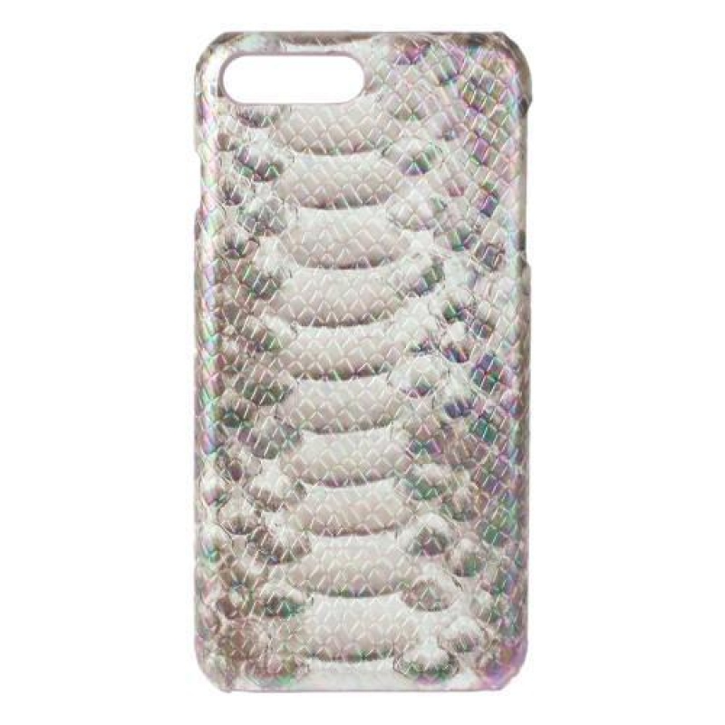 Dazzli valódi bőrrel borított műanyag tok iPhone 8 Plus és 7 Plus - szürke