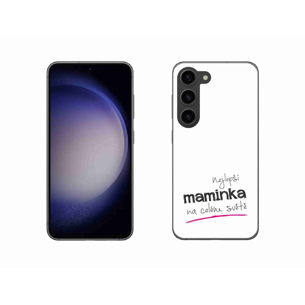 Gél borító mmCase Samsung Galaxy S23 5G - legjobb anya 4 fehér háttérrel