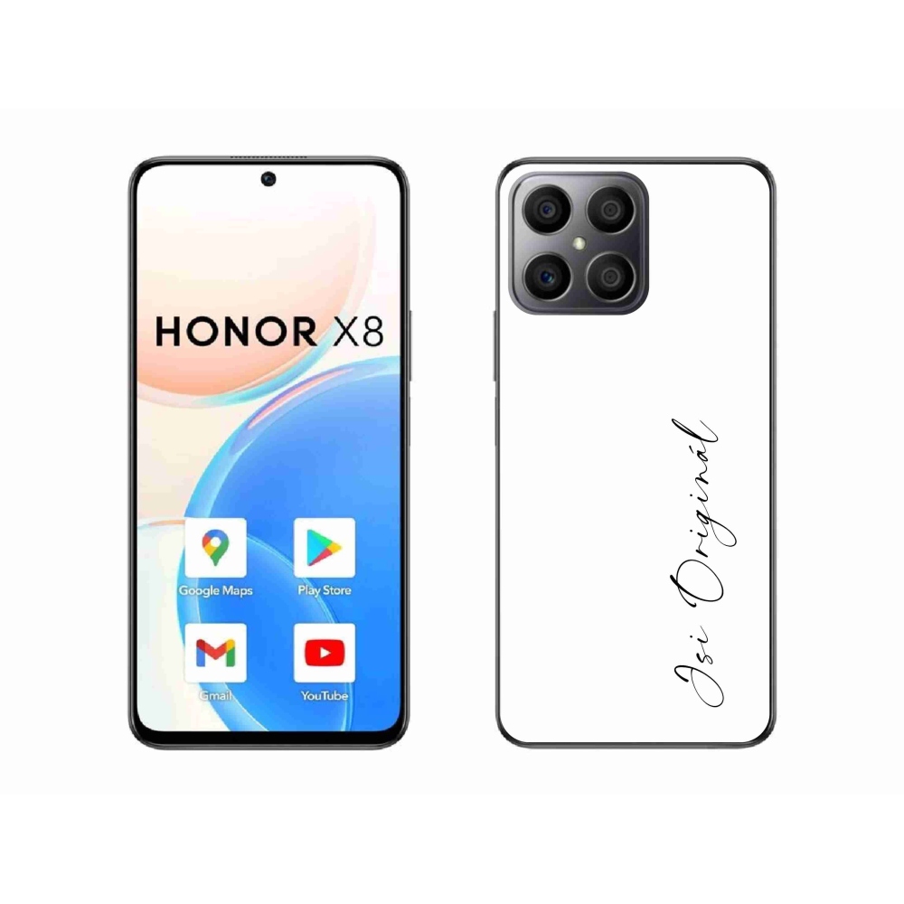 Gél borító mmCase a Honor X8 4G - Ön az eredeti fehér háttérrel