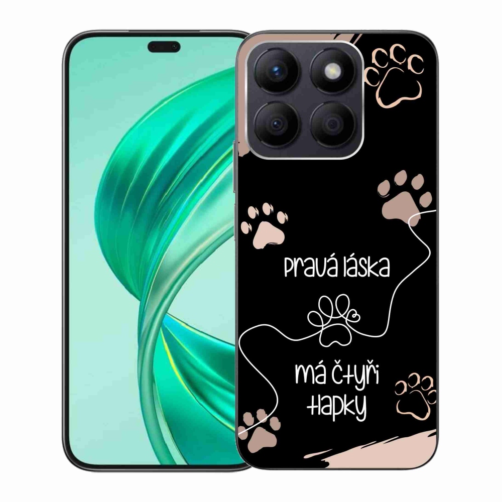 Zselés borító mmCase a Honor X8b készülékhez - kutya motívum 1 fekete háttér