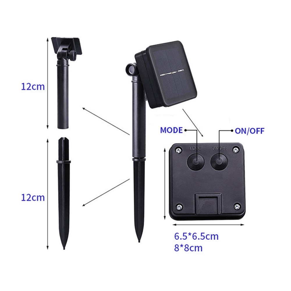 Kerti napelemes lámpa dekoráció kristályhatással 12 m 100 LED - sárga fény