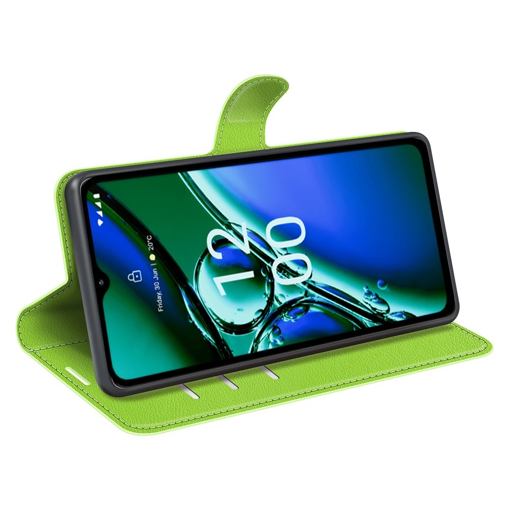 Litchi könyvtáska Nokia G42-hez - zöld