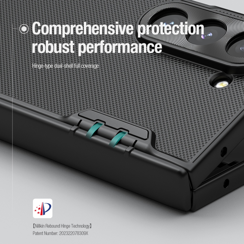 Nillkin Super Frosted FOLD mágneses hátlap a Samsung Galaxy Z Fold 6-hoz Fekete fekete