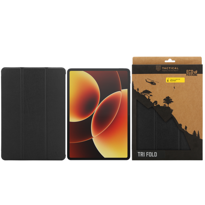 Taktikai könyv Tri Fold Case for Xiaomi Pad 8 fekete