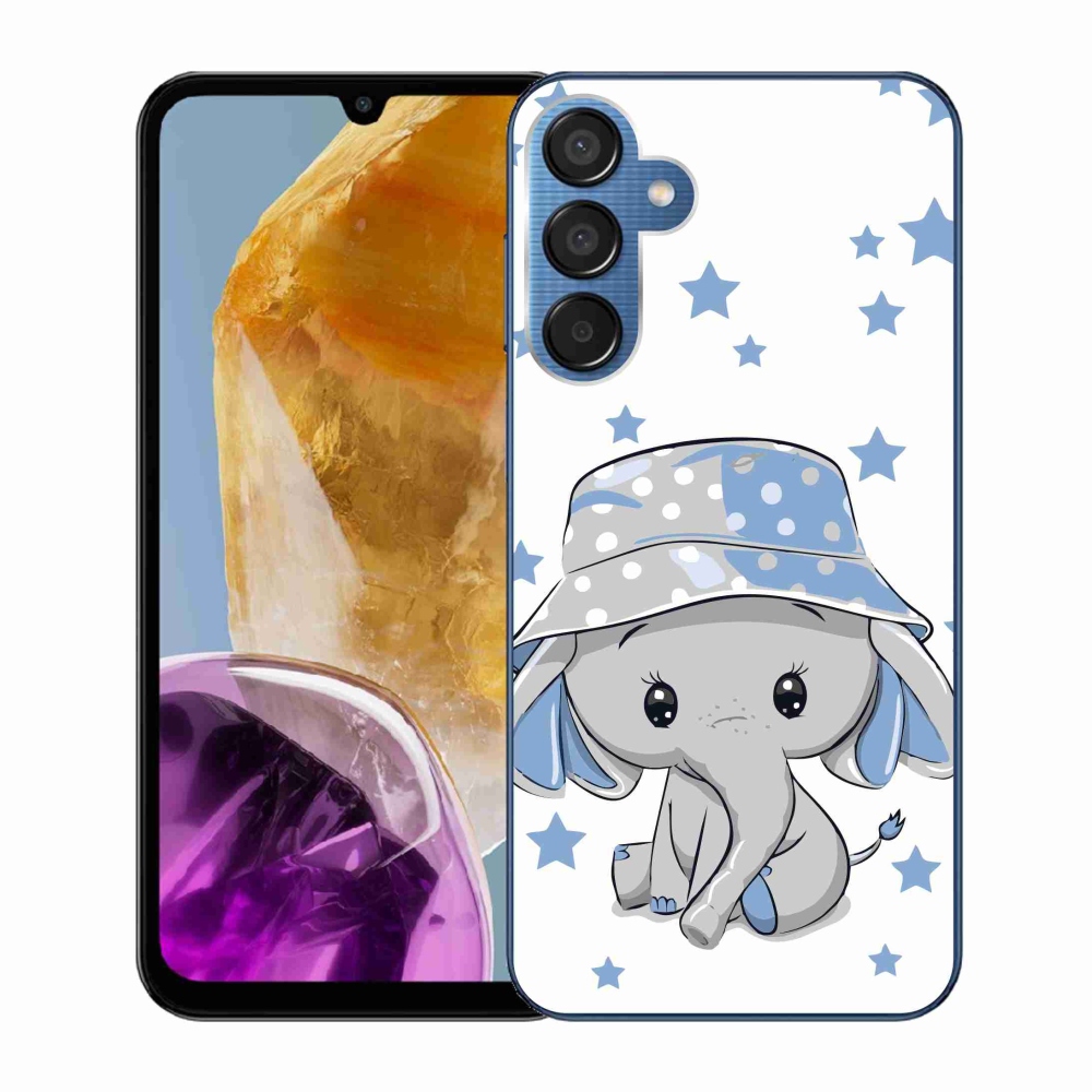Gél védőhuzat mmCase Samsung Galaxy M15 5G - kék elefánthoz
