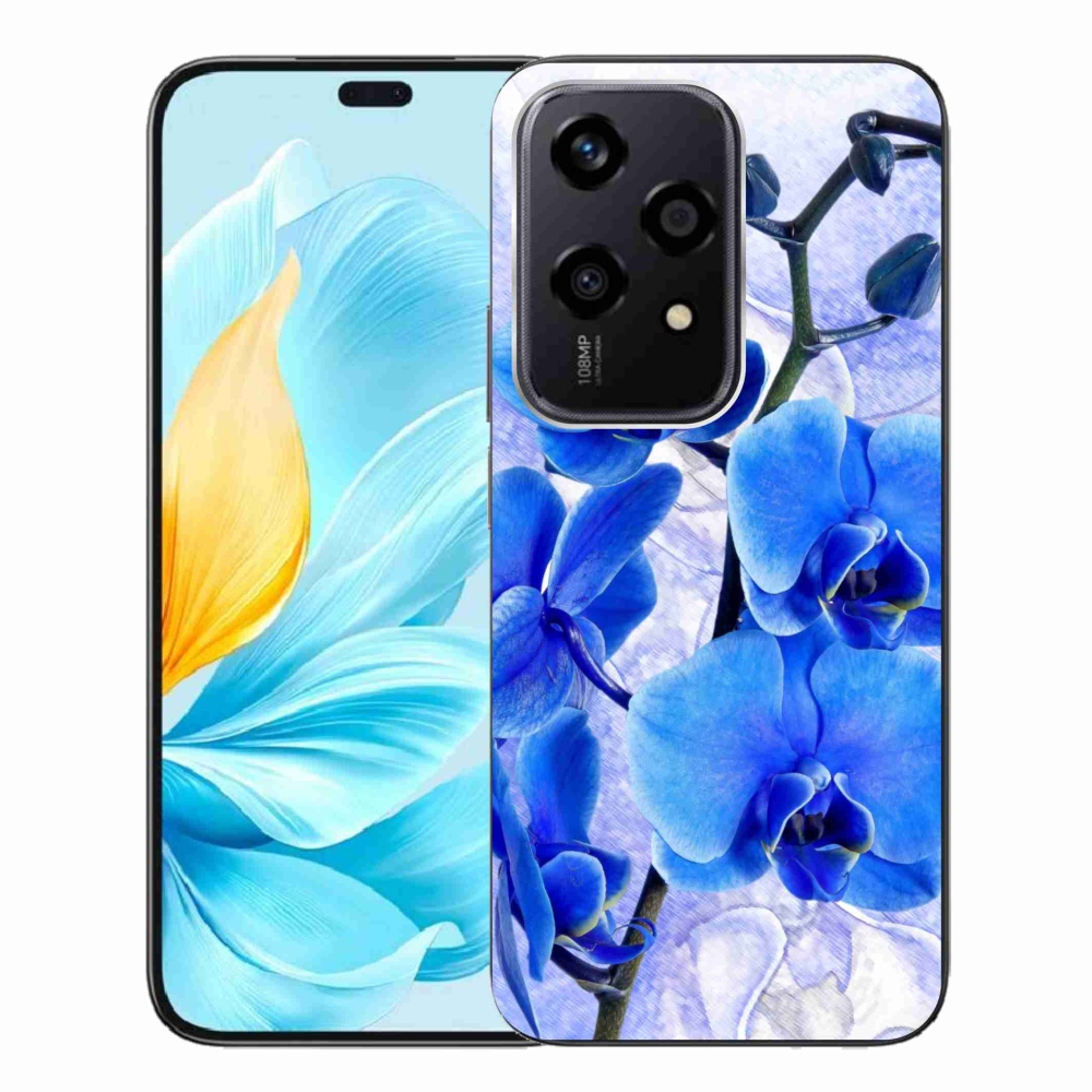 Zselés borító mmCase a Honor 200 Lite 5G készülékhez - kék virágok