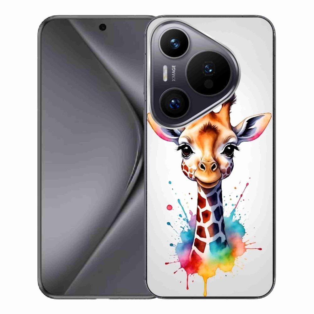 Zselés borítás mmCase a Huawei Pura 70 Pro készülékhez - zsiráf 1