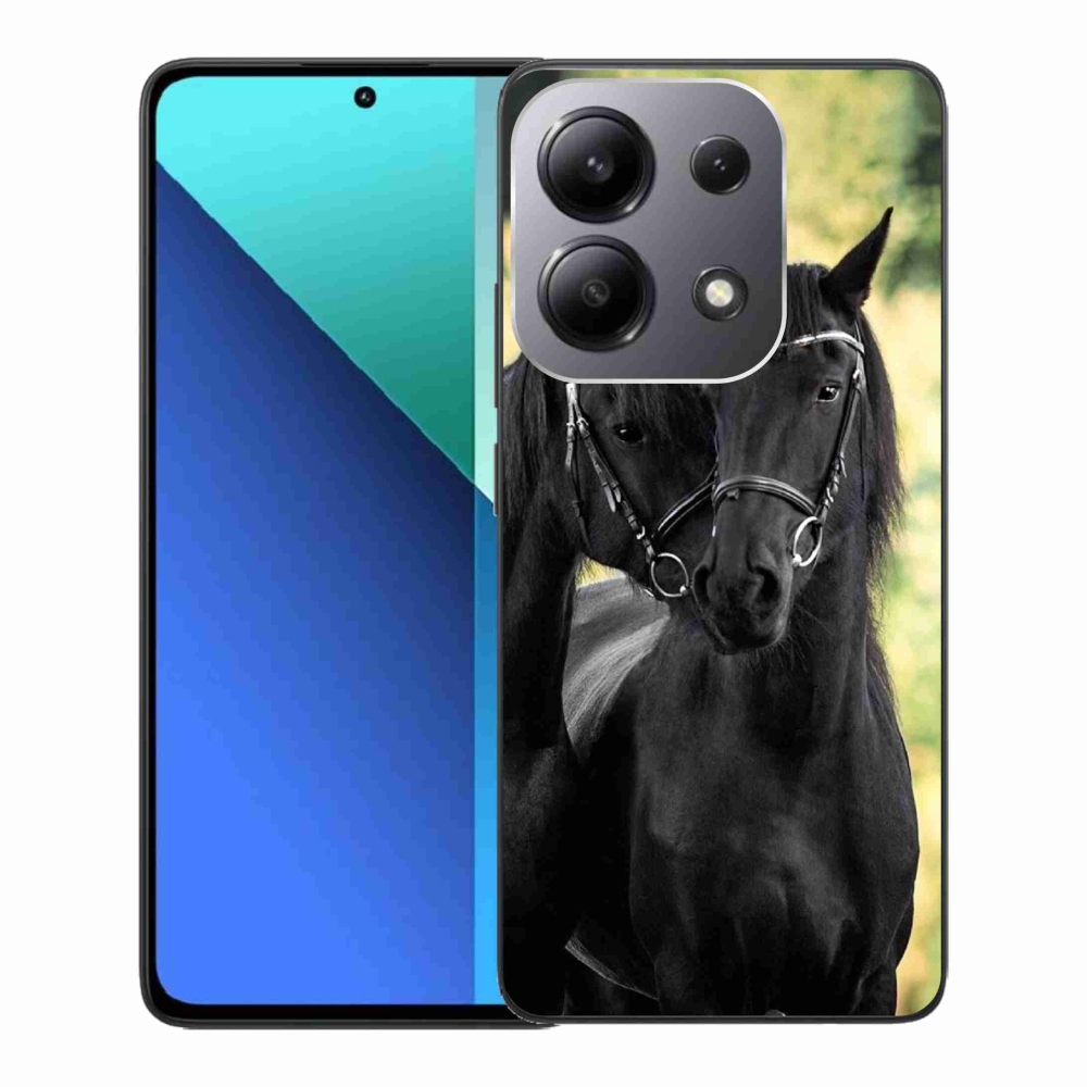 Gél borító mmCase a Xiaomi Redmi Note 13-hoz - két fekete ló