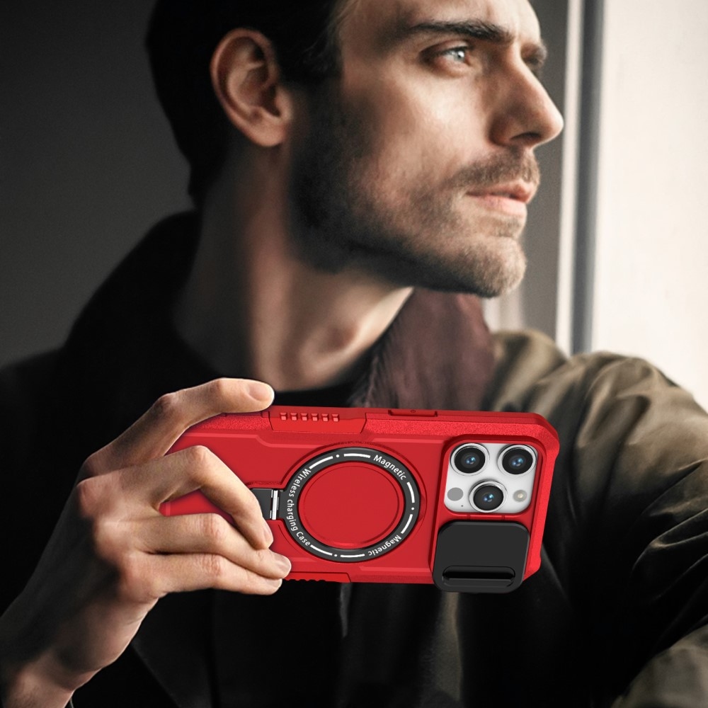 Katonai tartós védőburkolat MagSafe-vel iPhone 14 Pro Max készülékhez - piros