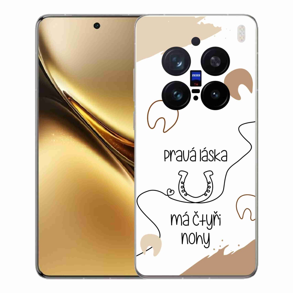 Zselés borító mmCase a Vivo X200 Pro 5G készülékhez - ló motívum fehér háttérrel