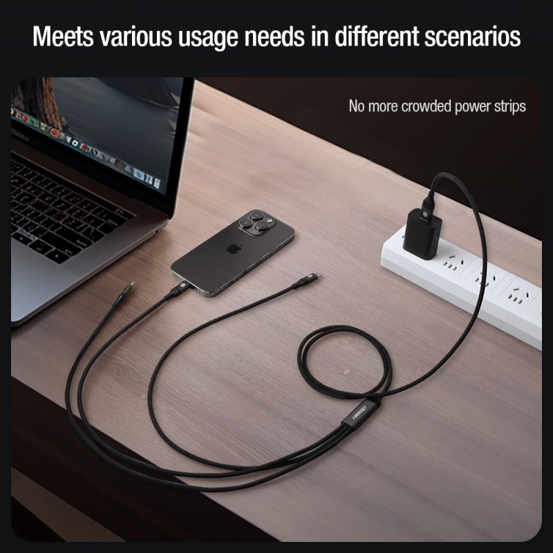 Nillkin adatkábel Swift Pro 3in1 1.5m fekete