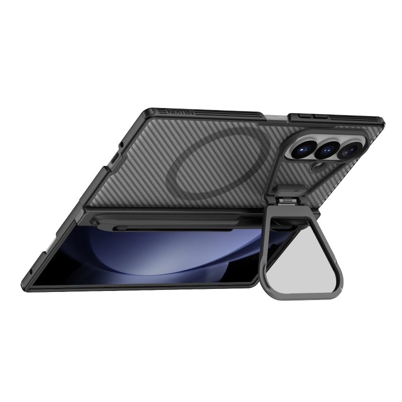 Nillkin CamShield Prop mágneses tolltartóval (átlátszó lencse) hátsó tok a Samsung Galaxy Z Fold 8 Ultra készülékhez, átlátszó fekete