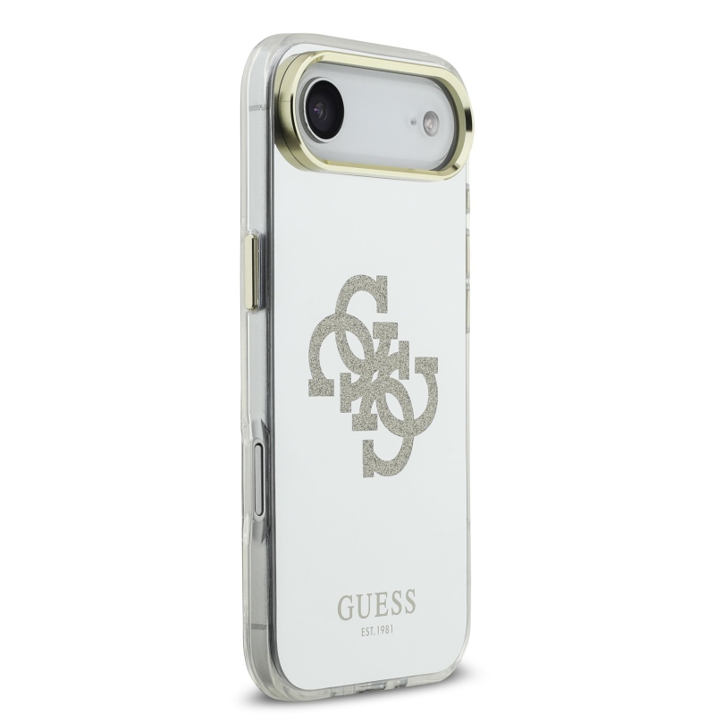 Guess PC/TPU Mirror 4G Glitter Logo MagSafe hátlap az iPhone Airhez Arany