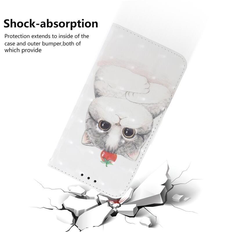 Dekorációs könyv tok Honor 20/Huawei Nova 5T - fehér macska