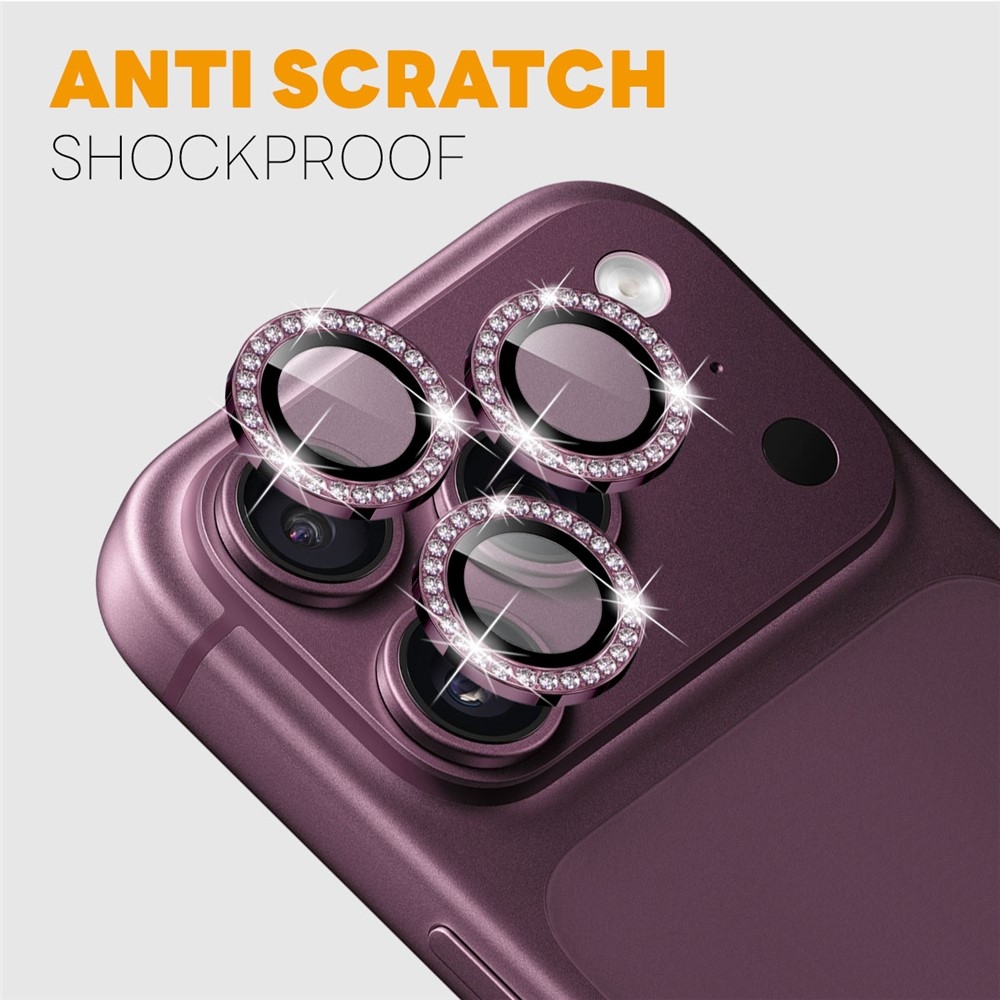 Decor kameraobjektív-üvegek az iPhone 18 Pro Max/18 Pro készülékekhez (különálló üvegek) – lila