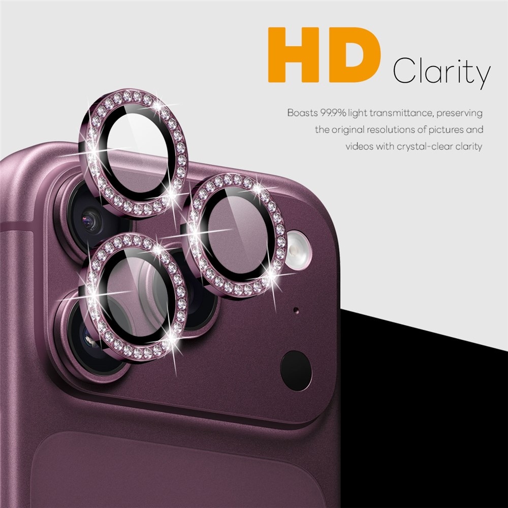 Decor kameraobjektív-üvegek az iPhone 18 Pro Max/18 Pro készülékekhez (különálló üvegek) – lila